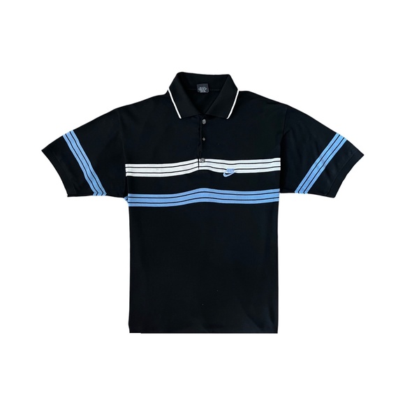 Vtg 90s Nike Embroidered Swoosh Color Block Stripe Polo Mesh Collared Shirt XXL - Picture 2 of 8